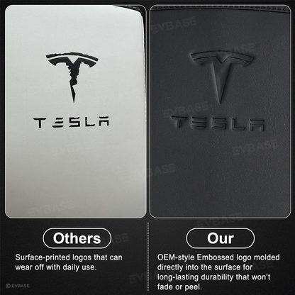 Model Y Juniper/ 3 Highland Armrest Cover PU Leather Center Console Armrest Box Cover with OEM-Style Embossed Logo for Tesla