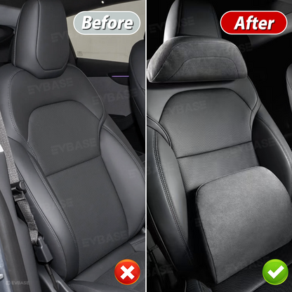 Model Y/3 Headrest & Lumbar Support Pillow OEM-Style Ultra Soft Memory Foam Seat Pillow
