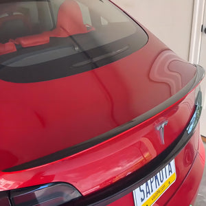 New Tesla Red Spoiler Carbon Fiber Model Y 3 Real Carbon Fiber Spoiler