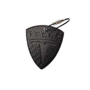 Custom Key Fob Keychain for Tesla Model 3 S X Y Accessories Matte Real Carbon Fiber