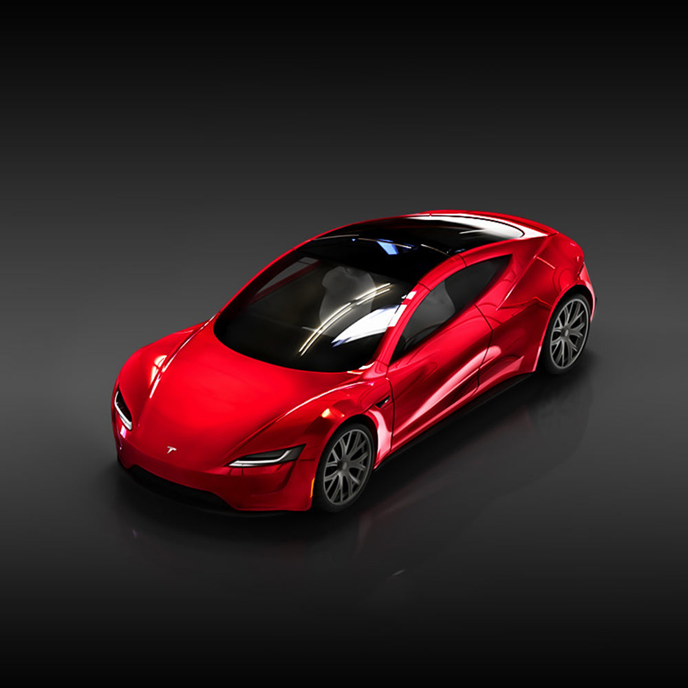 Roadster Alloy Car Model Diecast Toy Vehicles for Tesla Model with Lights Music for Kids Gift