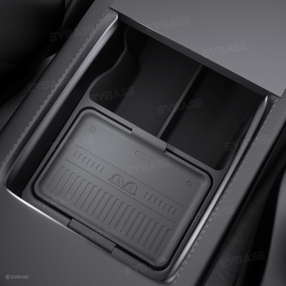 Model Y Juniper/ 3 Highland Silicone Center Console Organizer Armrest Storage Tray with Lid