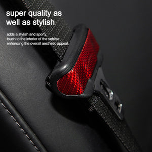 Tesla Model 3 & Y Seat Belt Fascia Cover Real Carbon Fiber Tesla Interior Accessories Seatbelt 2pcs