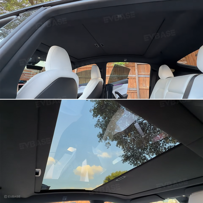 Model Y Juniper Retractable Sunshade for Tesla Glass Roof Sunshade With Roll Fabric Style Heat Insulation UV Protection