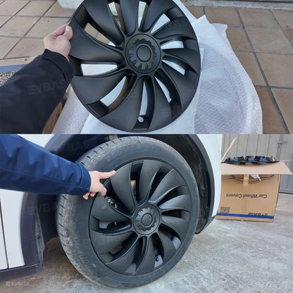 Model Y Überturbine Wheel Covers For 19inch Model Y Gemini Wheel Matte 4PCS