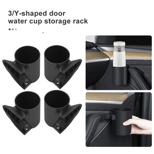 EVBASE Cup Drink Holder for Tesla Door Storage Box Rack for Tesla Model 3/Y