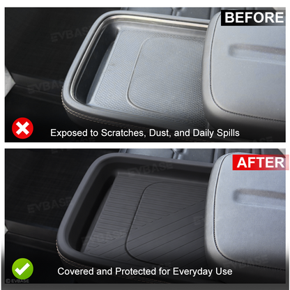 Center Console Wireless Charging Pad Liner for Rivian R2 Silicone Non-Slip Waterproof Protective Mat Phone Charging Area Liner