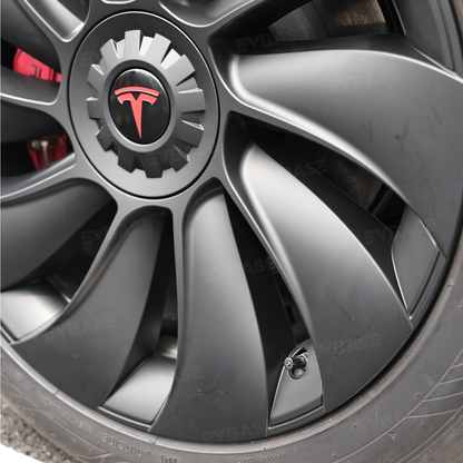 Model Y Juniper 19 inch Wheel Covers Überturbine Style Matte Hubcaps for Tesla Crossflow Wheels