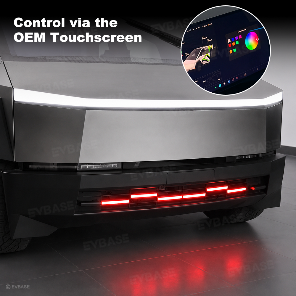 Cybertruck Front Grille LED Light Bar Tactical Lower Grille Auxiliary Lighting Upgrade