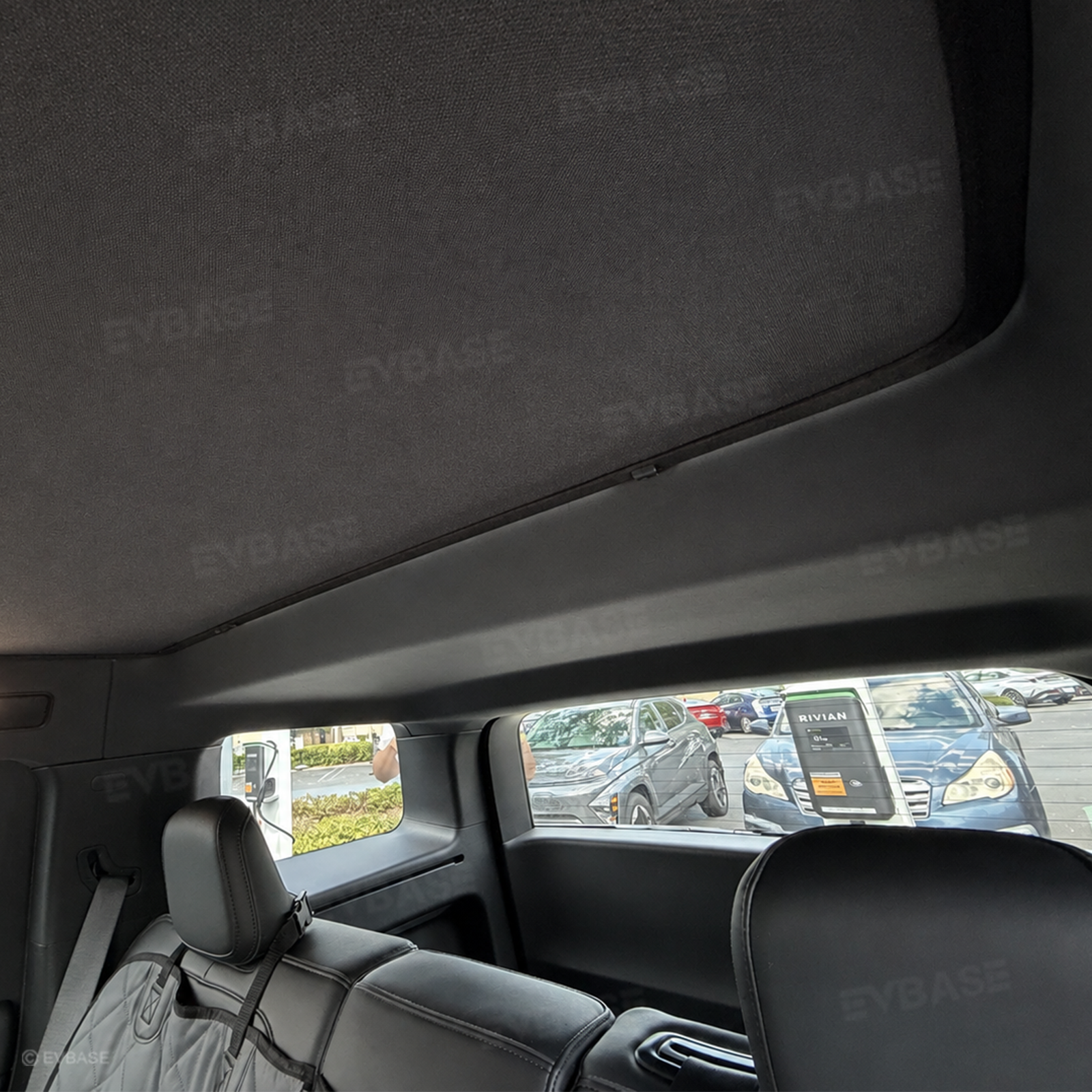 Glass Roof Sunshade for Rivian R2 Ice Crystal Sunroof Shade Foldable Heat Reflective Sun Visor