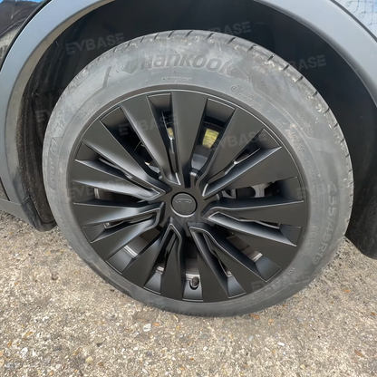 Model Y Hubcaps Turbine Style Full Wrapped Wheel Coves for 19" Factory Tesla Wheel 4PCS