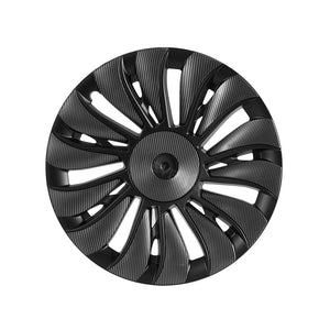Model Y Überturbine Wheels Covers 19inch Carbon Fiber Texture for Tesla Gemini Wheels Exterior Accessories 2020-2024 Year