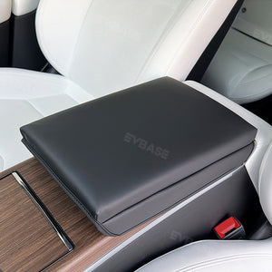 EVBASE Tesla Model X S Center Console Cover Armrest Pad Nappa Leather Tesla Accessories