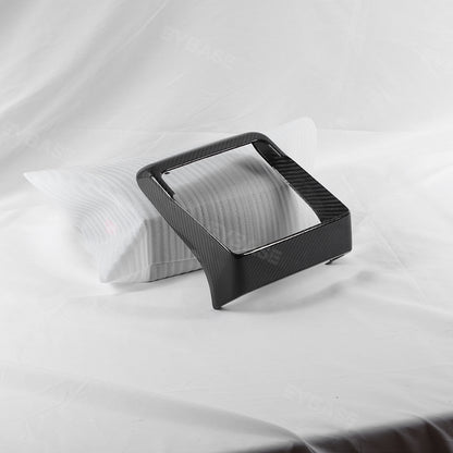 Model Y Juniper Rear Screen Frame Cover Real Carbon Fiber Back Screen Display Frame Overlay for Tesla