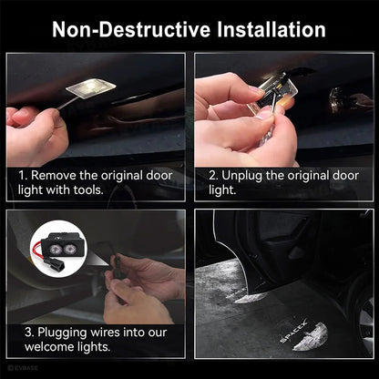 Model Y/3 Door Light Projector with Space Martian Style Puddle Lights for Tesla