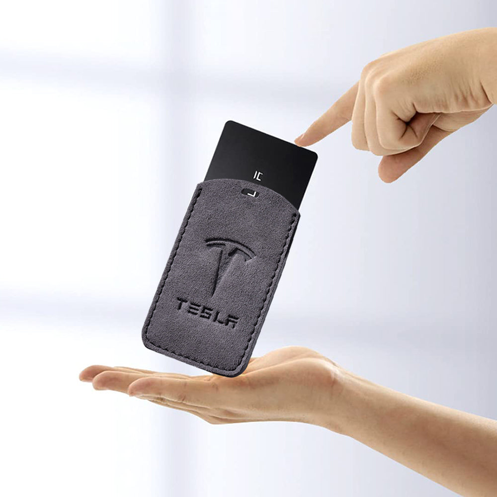 Wholesale Key Card Holder Key Case for Tesla Model 3 Model Y Leather Key  Card Protector Cover Keychain Car Interior Accessories