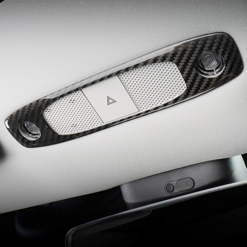 Tesla Model Y 3 Carbon Fiber Interior Accessories Reading Light Cover Trim