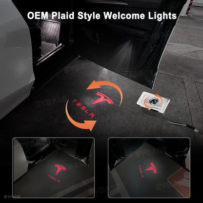 Model Y Juniper Puddle Lights 64-Color Changing Door Projection Lights with Smart APP Control for Model 3/Y/X/S