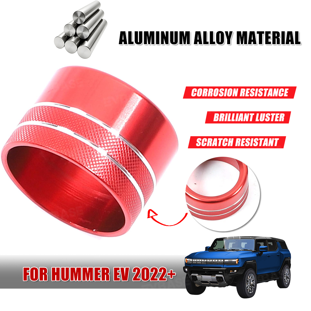 Hummer EV Center Console Volume Knob Ring Cover Aluminum Multimedia Tune Knob Trim Cover
