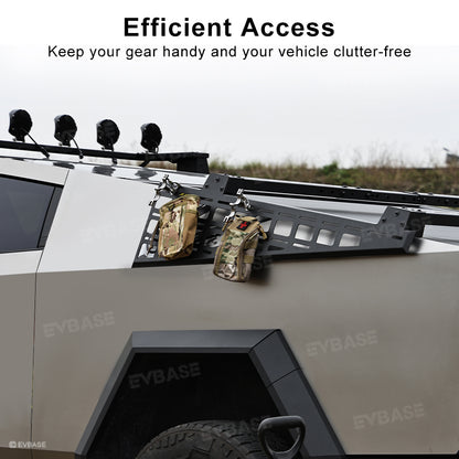 Cybertruck Telescoping Roof Rack Crossbar With Molle Panel 3.0 Modular Roof Platform Cargo Rack System