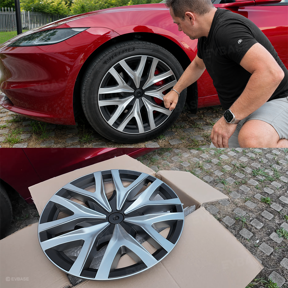 Model 3 Highland Wheel Covers 18" Photon Wheels Hubcaps Inspired By Model Y Performance