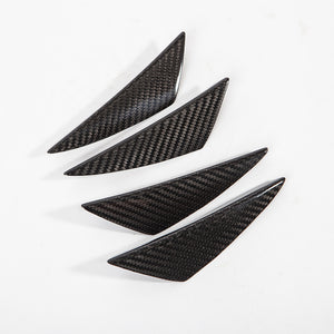 Tesla Front Bumper Lip Splitter Fin Air Knife Auto Body Kit Car Spoiler Valence Carbon Fiber 4Pcs