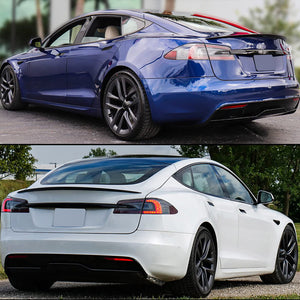 特斯拉 Model S 真碳纖維樹干擾流翼 S 型配件