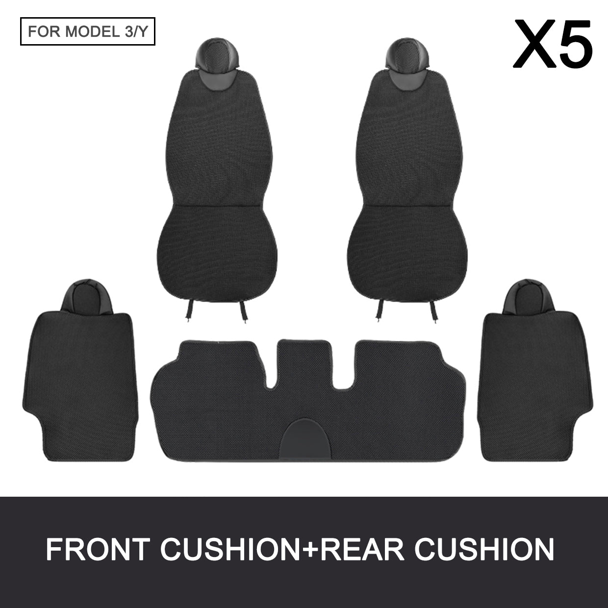 Linen Seat Cushion for Tesla Model Y & 3 Summer Car Seat Mat – Arcoche