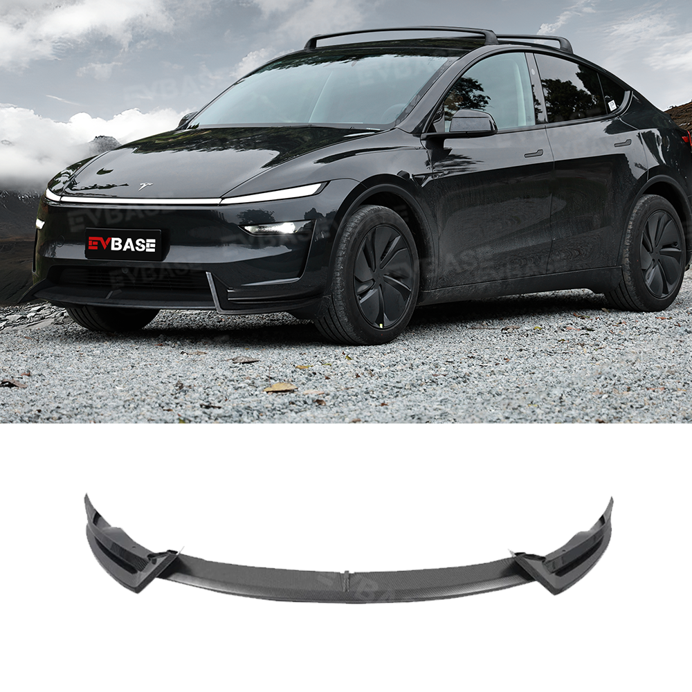 Tesla Front Lip For Model Y Juniper V Style Front Splitter ABS Front A ...
