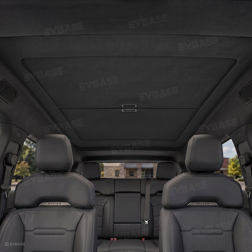 Retractable Roof Sunshade for Rivian R2 Glass Sunroof Shade UV Protection & Heat Insulation