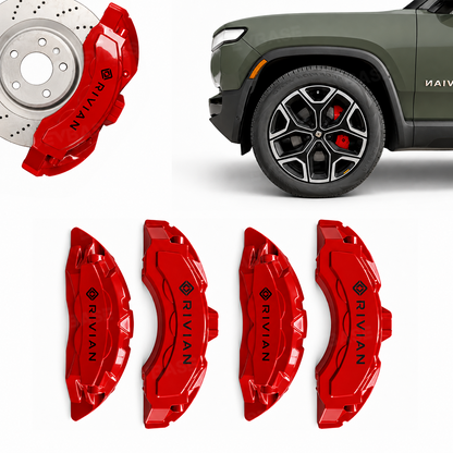 Brake Caliper Covers for Rivian R1S/R1T Front & Rear Caliper Protector Performance Look Precision Bolt-On