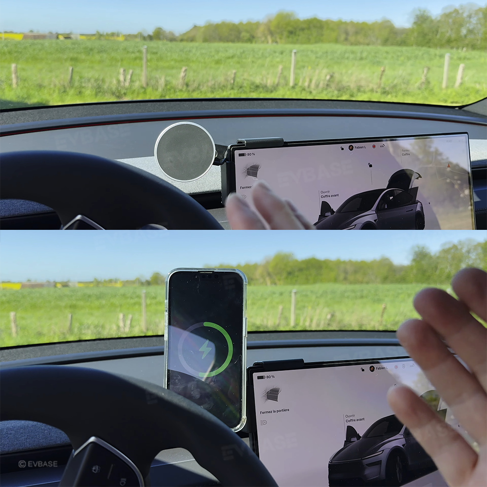 Model Y L Phone Mount Strongest Magnet Power Megasafe Car Mount Foldable Hidden Phone Holder