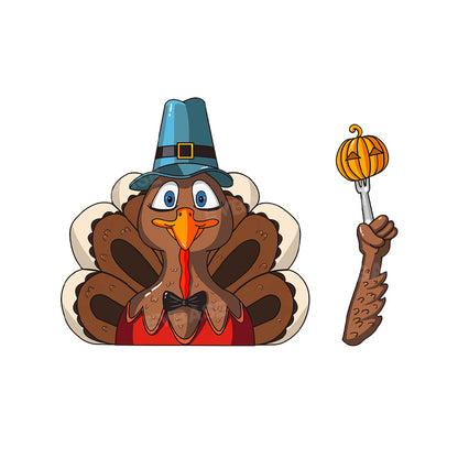 EVBASE Thanksgiving Turkey Windshield Decal Stickers Waterproof Window Rear Wiper Tags