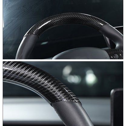Model Y 3 Real Carbon Fiber Interior Accessories Steering Wheel Center Console for Tesla Model 3 (2017-2023)