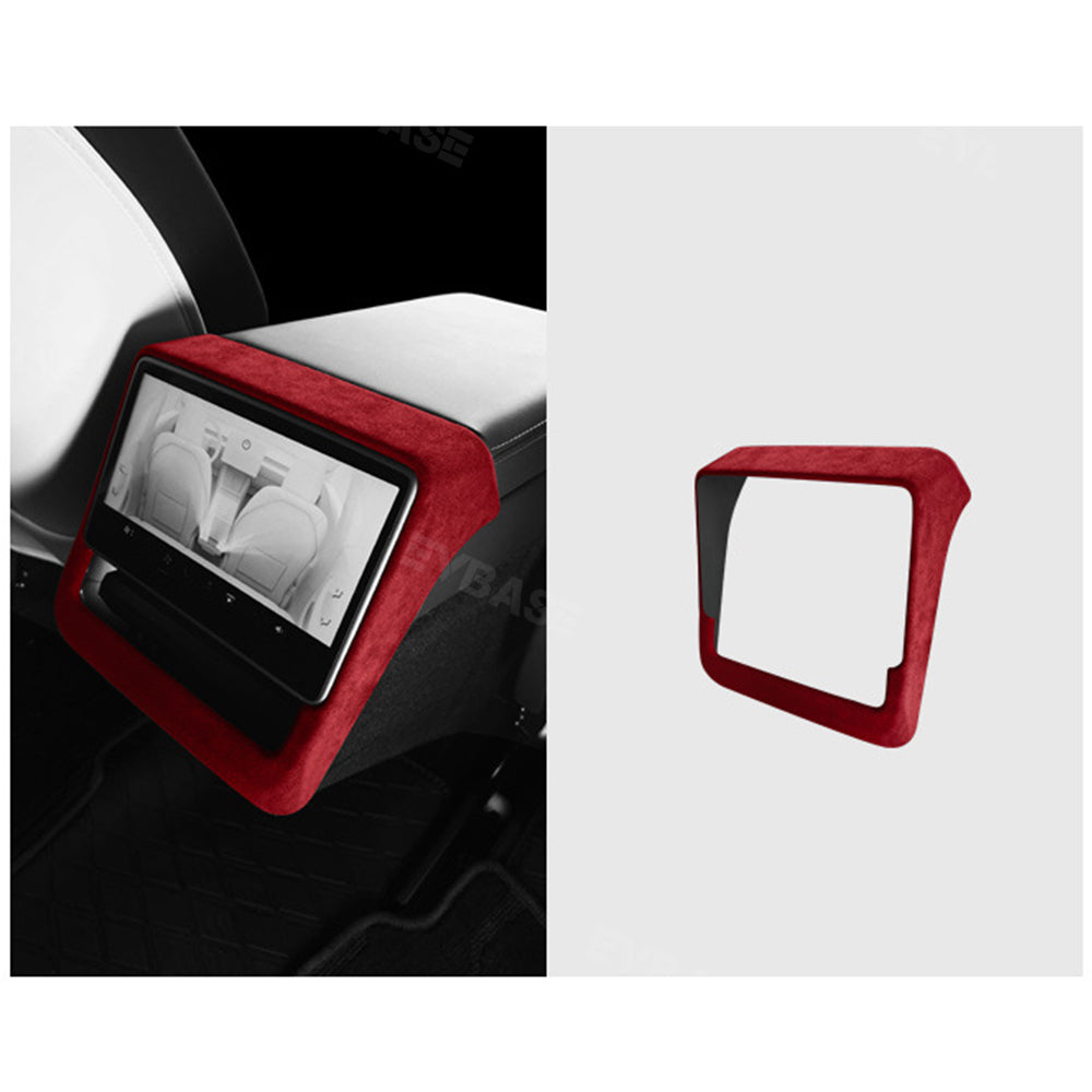 Model 3 Highland Real Alcantara Rear Screen Frame Cover Air Outlet Protector Rear Air Vent Covers Sticker for Tesla