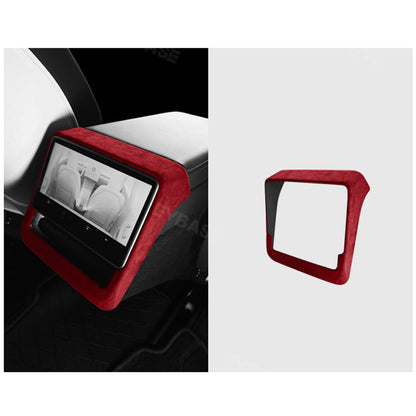 Model 3 Highland Real Alcantara Rear Screen Frame Cover Air Outlet Protector Rear Air Vent Covers Sticker for Tesla