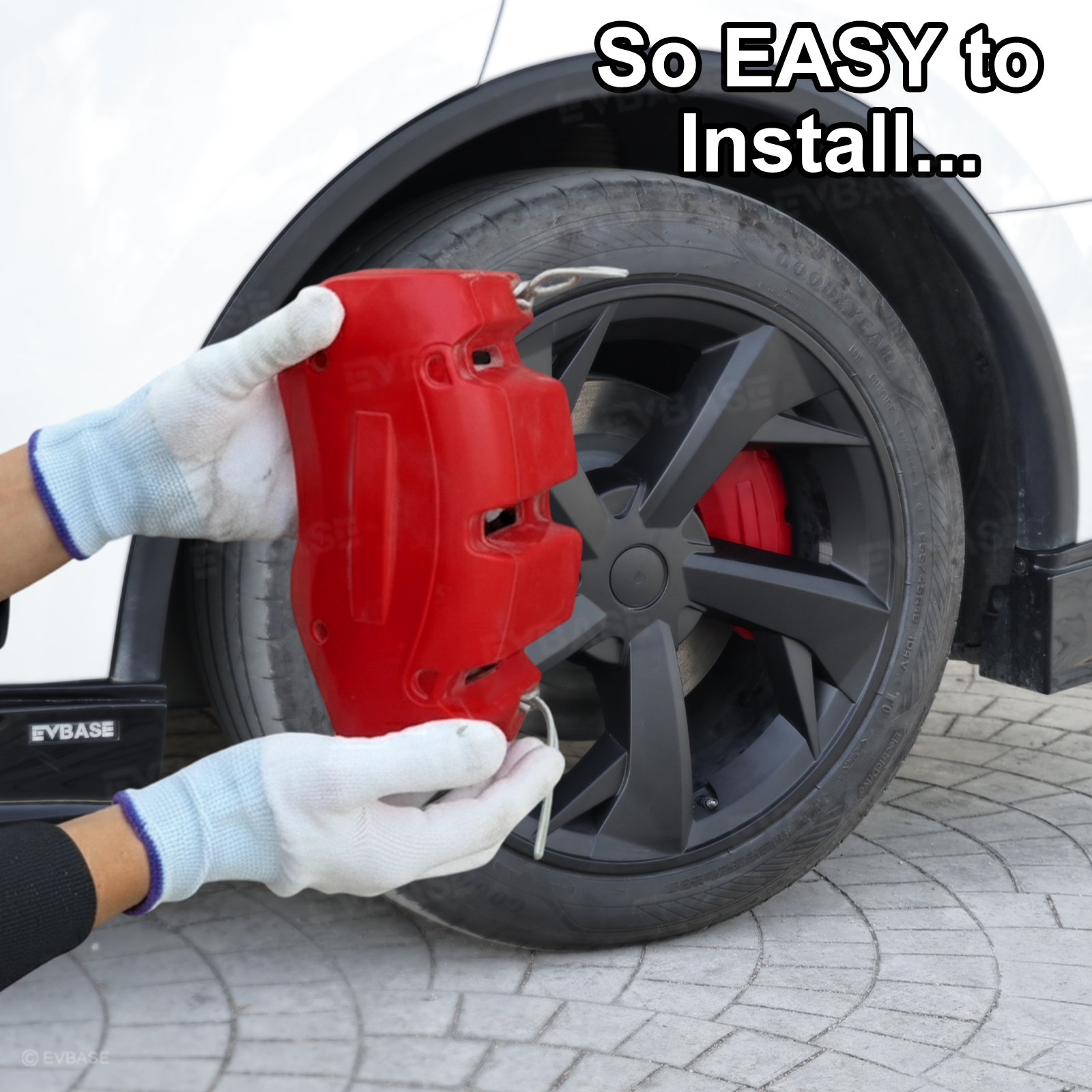 Model 3/Y Silicone Brake Caliper Covers Front and Rear Slip-On Caliper Protector Set Performance Look & No Wheel Removal