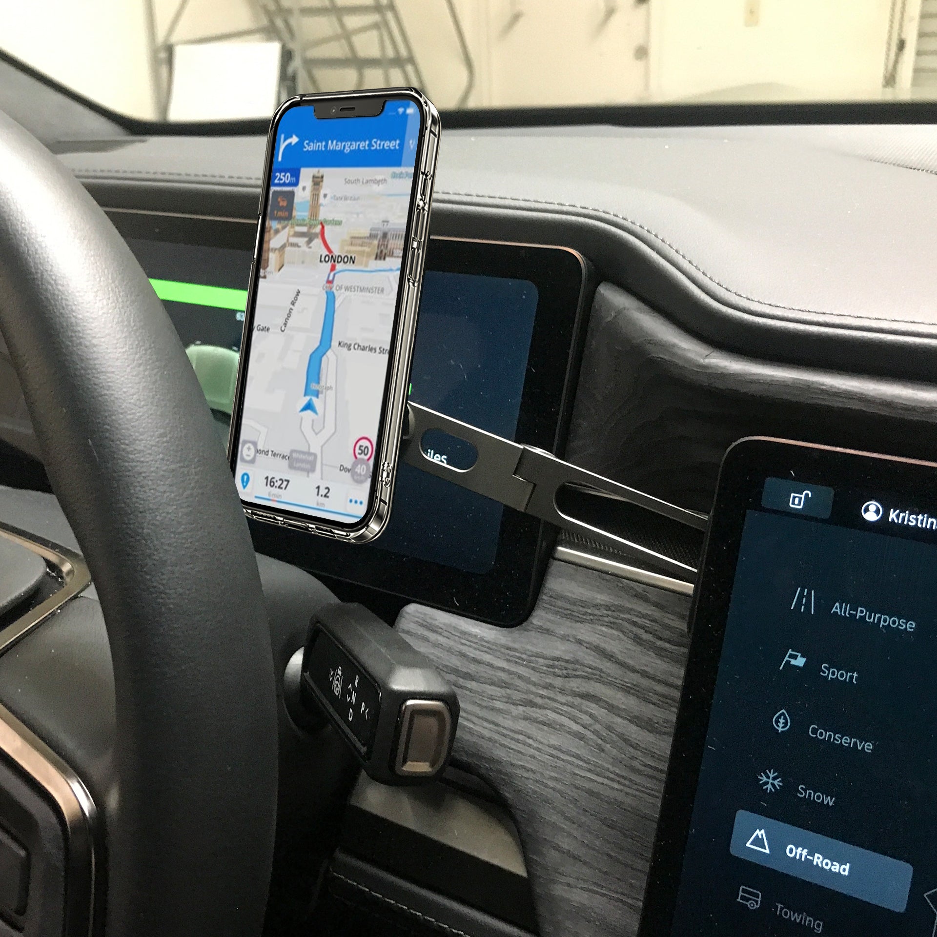 Rivian R1T R1S Magnetic Phone Holder iPhone Magnetic Car Mount for Uni -  EVBASE-Premium EV&Tesla Accessories