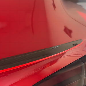2023 Nuovo spoiler rosso Tesla in fibra di carbonio modello Y 3 spoiler in fibra di carbonio reale
