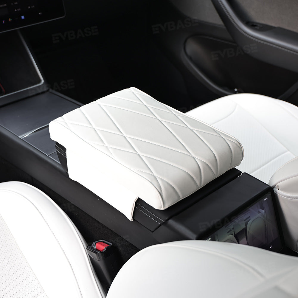 Model Y /3 /YL Leather Center Console Armrest Support Cushion & Scratch-Resistant Cover