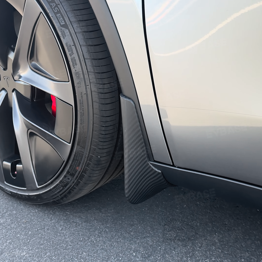 Model Y Juniper Mud Flaps ABS Splash Guards All-Weather No Drilling Fender Mudguards- Hydro Carbon Fiber Coated