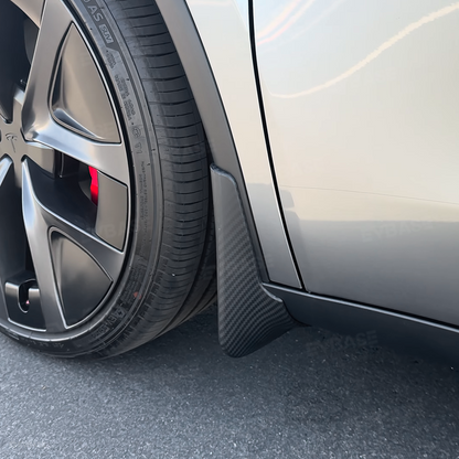 Model Y Juniper Mud Flaps ABS Splash Guards All-Weather No Drilling Fender Mudguards- Hydro Carbon Fiber Coated