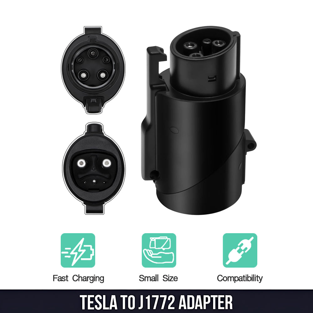 EVBASE Tesla to J1772 Charging Adapter 80A MAX/240VAC Compatible