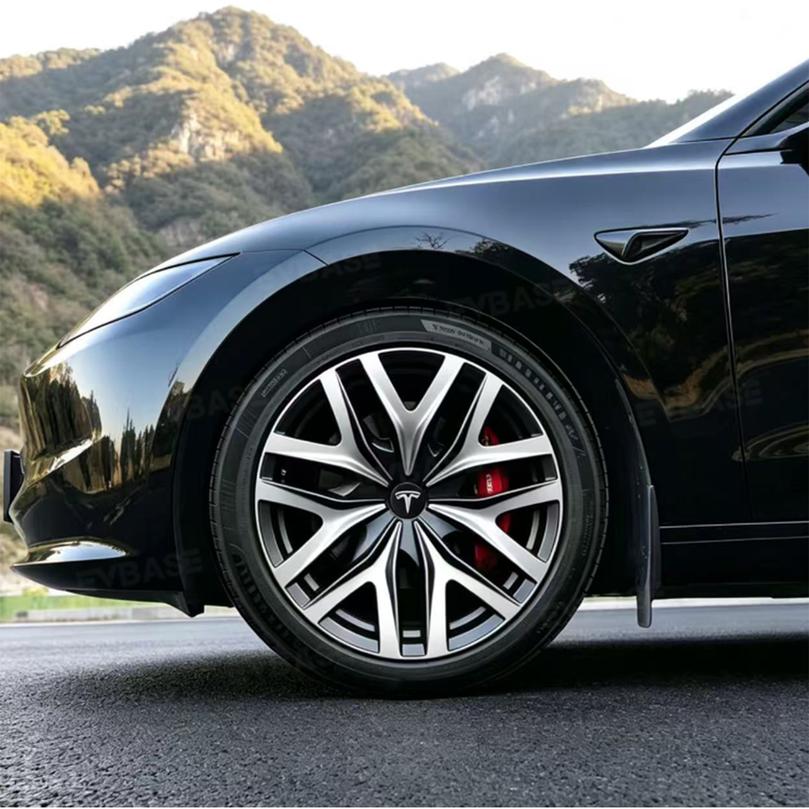 Model 3 Highland Wheel Covers 18" Photon Wheels Hubcaps Inspired By Model Y Performance