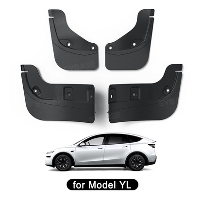Model Y L Mud Flaps Front & Rear No-Drilling Splash Guards All-Weather Protection