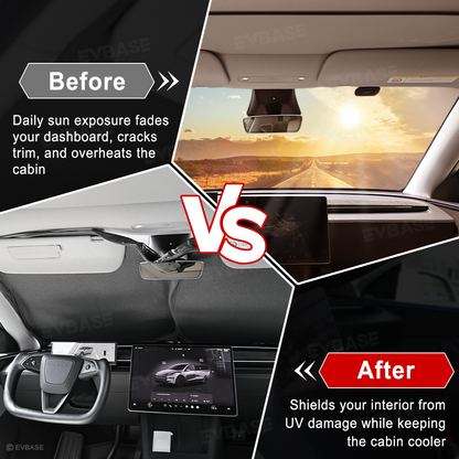 Model Y Juniper/ 3 Highland Front and Rear Windshield Shade Side Window Sunshade Foldable Sun Visor