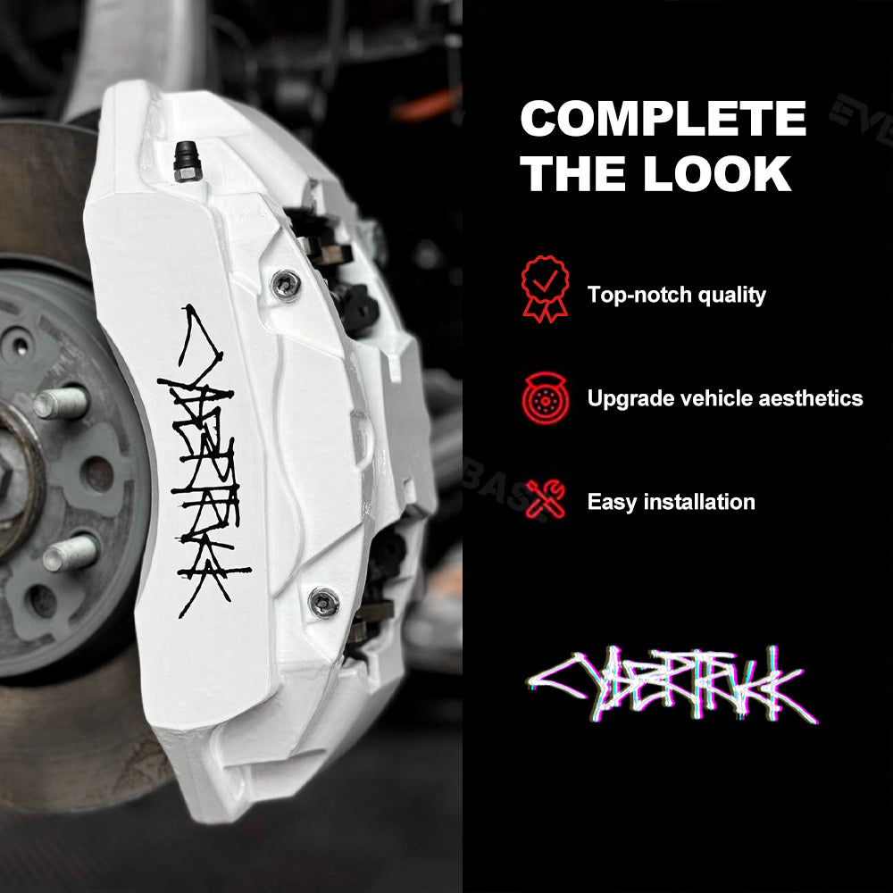Tesla brake caliper decals sales