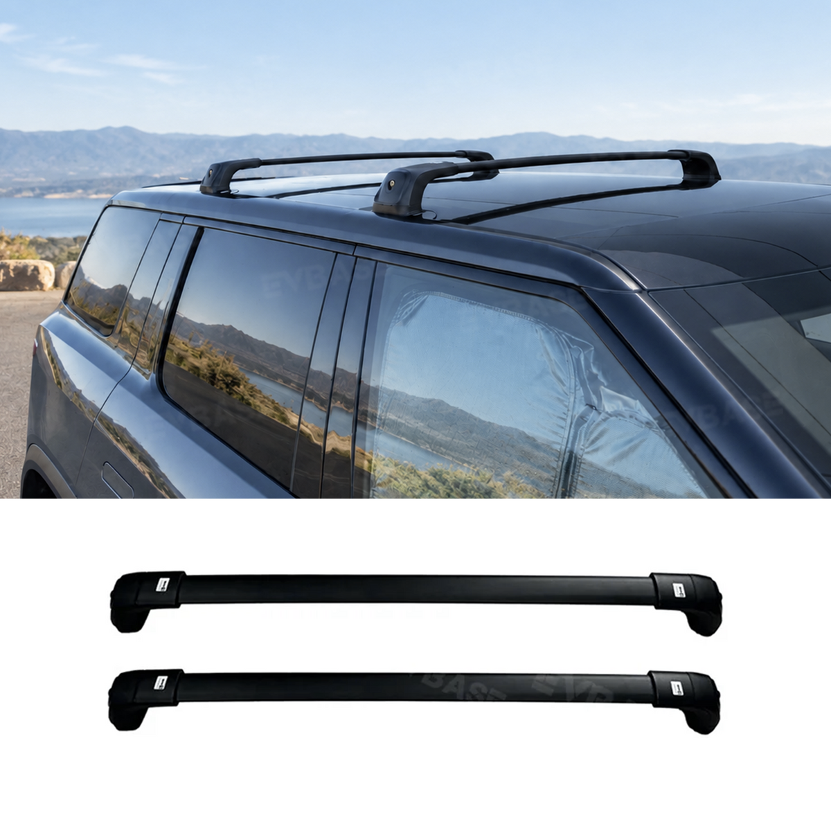 Roof Rack for Rivian R2 Cargo Crossbars Lockable Rooftop Luggage Rack 2PCS