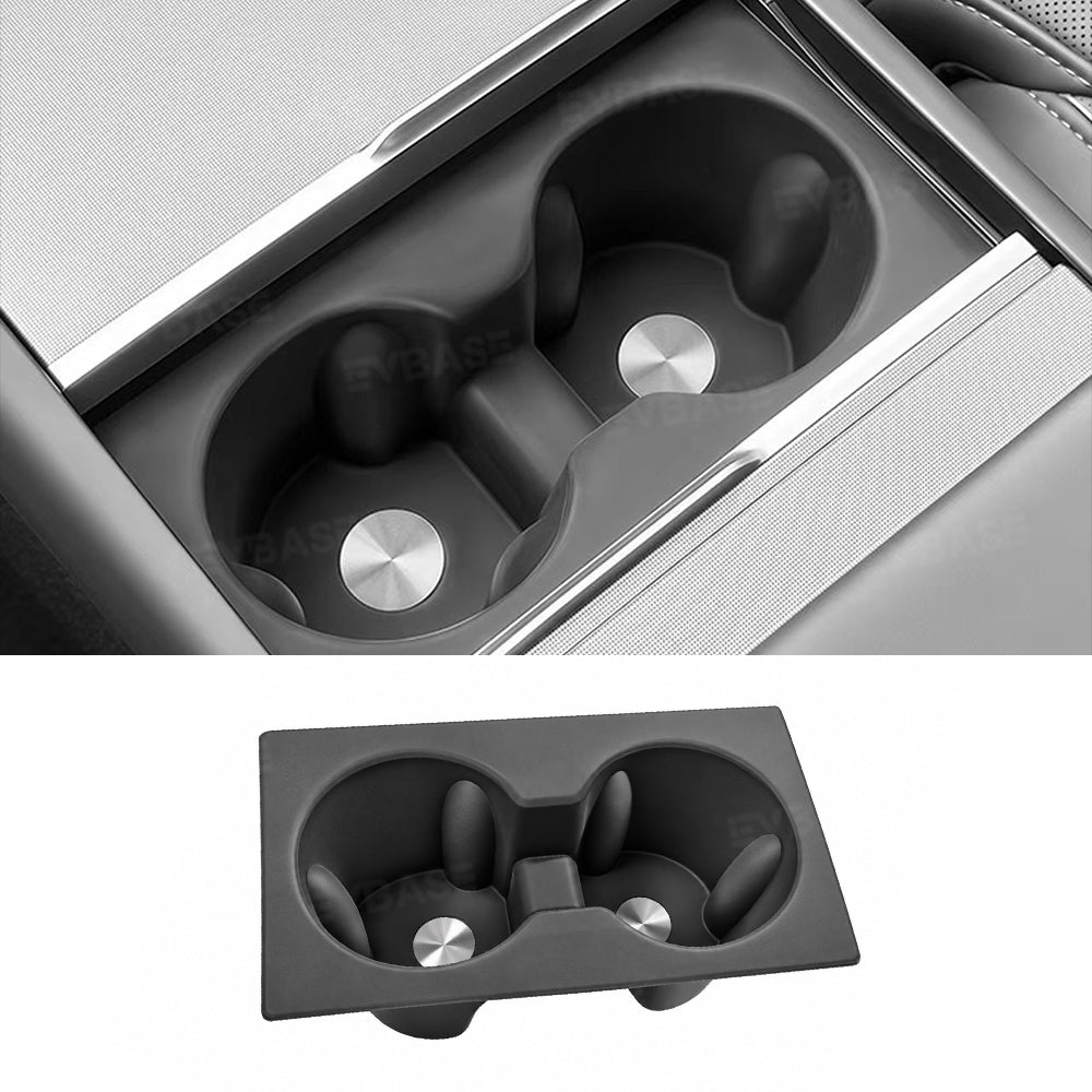 Model Y Juniper/ 3 Highland/ Y L Cup Holder Center Console Silicone Cup Holder Insert for Tesla Water Bottle Organizer