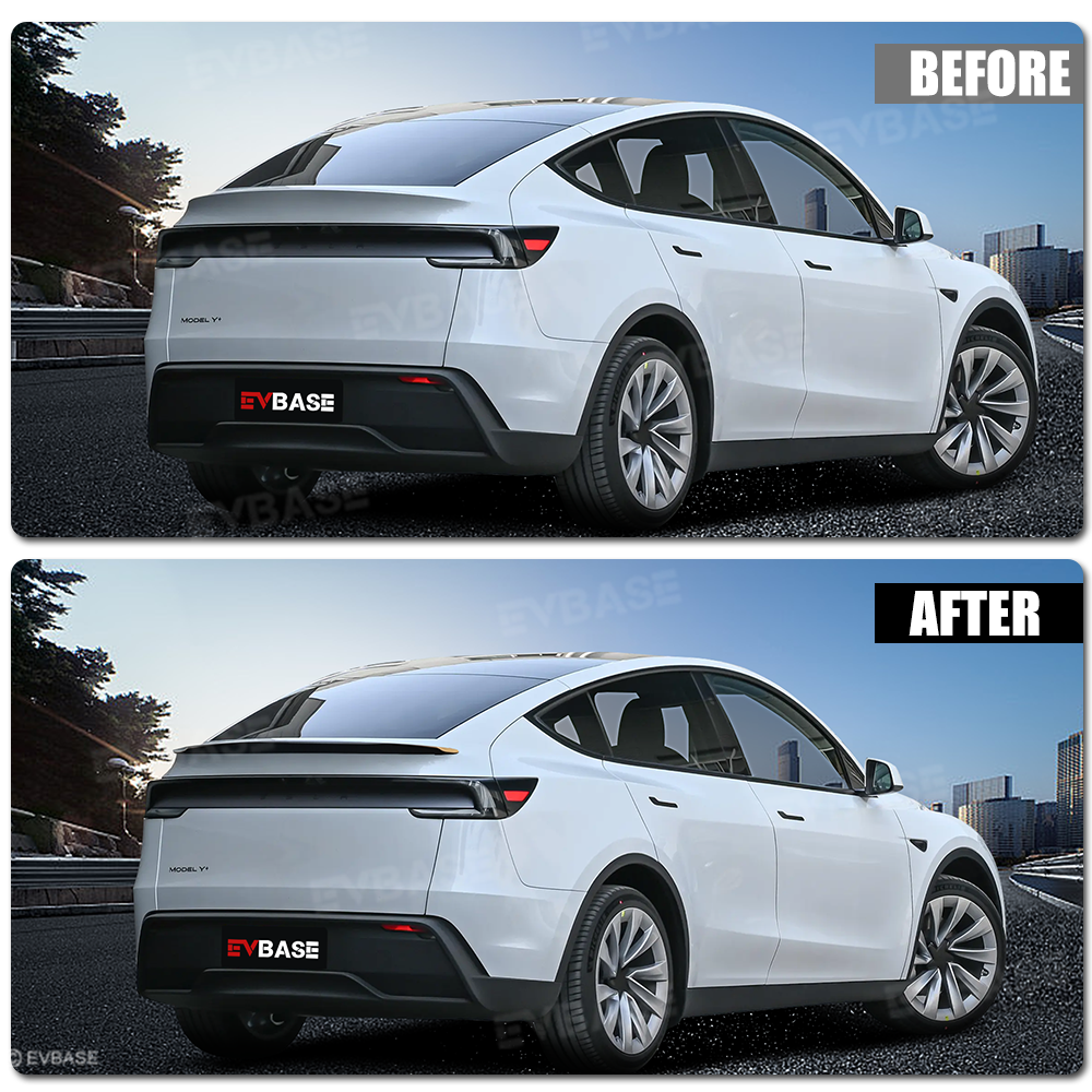 Tesla Model Y Juniper Real Carbon Fiber Spoiler Wing OEM Style Rear Tr ...